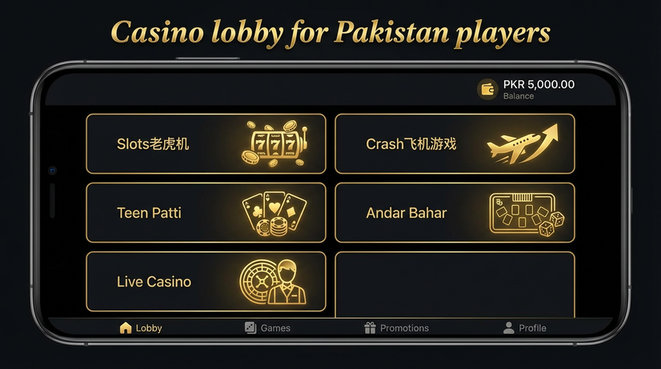 Lobby view of vk777 game for Pakistan users - 4